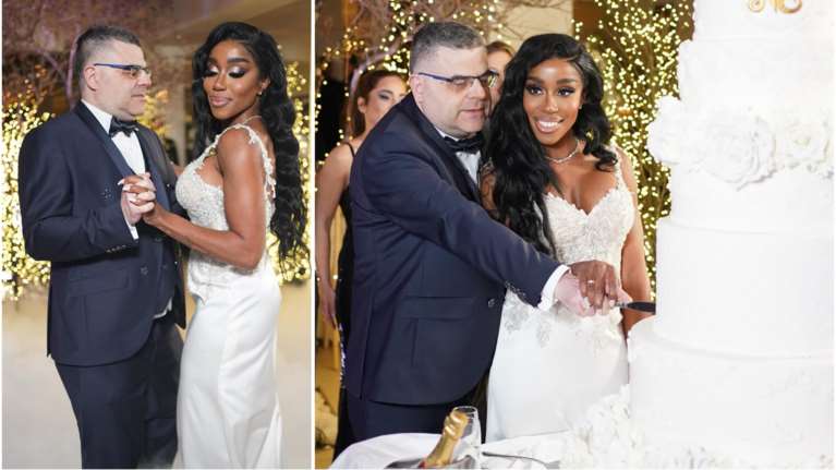 Δεξίωση Ελέτσι - Λεμονίδη: Το τσουχτερό κρύο, ο στολισμός με χρυσό και μαύρο και η επταώροφη τούρτα με τα στέμματα