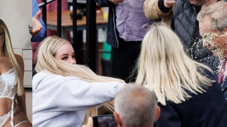 Βρετανία: Ποια είναι η γυναίκα που πέταξε μιλκσέικ στον ακροδεξιό Φάρατζ - Μοντέλο του Onlyfans και μητέρα ενός παιδιού