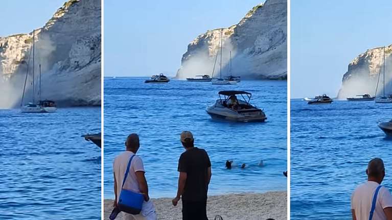 Επεσαν βράχια στο Ναυάγιο της Ζακύνθου μετά τον σεισμό- Είχε προειδοποιήσει ο Γεράσιμος Παπαδόπουλος [βιντεο]