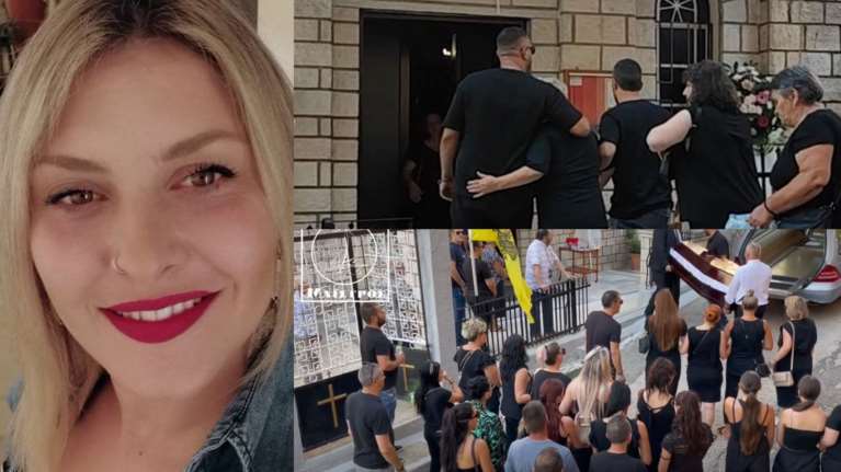 Αμφιλοχία: Θλίψη και οδύνη στην κηδεία της 36χρονης Αρετής - &quot;Παιδί μου, πού σε πάνε&quot; φώναζε απαρηγόρητη η μητέρα της [εικόνες - βίντεο]