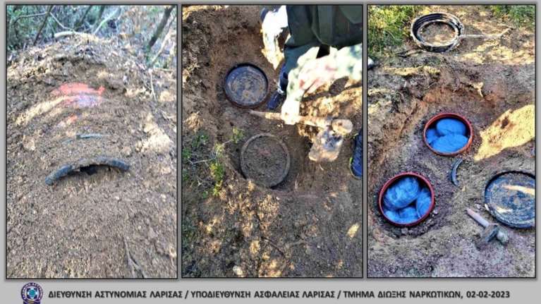 Λάρισα: Αστυνομικός σκύλος ξετρύπωσε βαρέλια θαμμένα στο έδαφος με 71 κιλά κάνναβης [εικόνες-βίντεο]