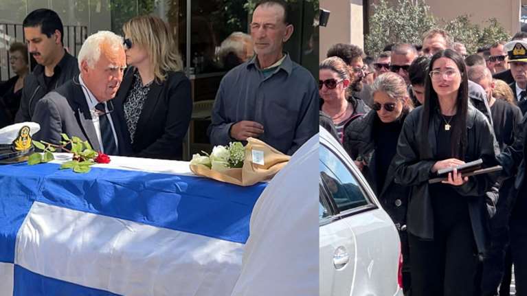 Λέσβος: Βαρύ πένθος στην κηδεία του λιμενικού - Συντετριμμένες μάνα και σύντροφος - Η τραγική σύμπτωση με τον σκύλο του