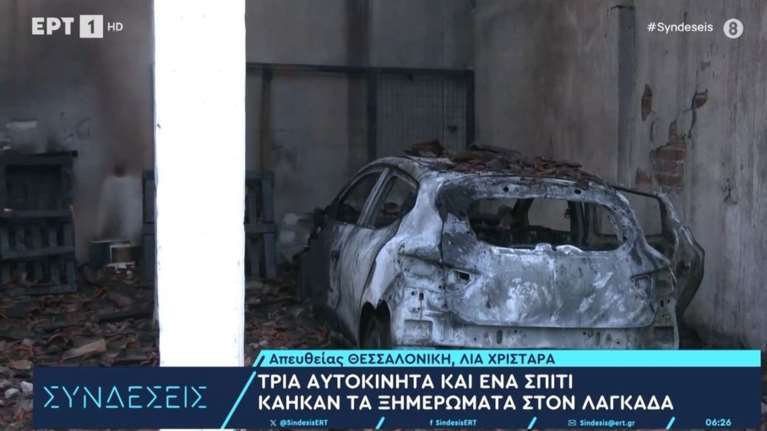 Θεσσαλονίκη: Διαδοχικές φωτιές σε αυτοκίνητα και παράπηγμα στον Λαγκαδά - Υπόνοιες για εμπρησμό [βίντεο]