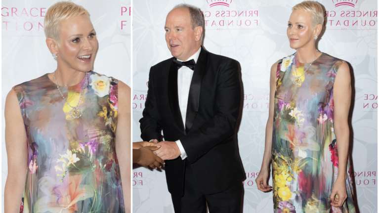 Η διαφορετική πριγκίπισσα Σαρλίν: Με φλοράλ φόρεμα, διαμάντια και χαμόγελα στο κόκκινο χαλί