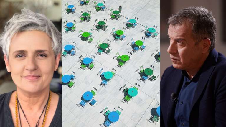 Το comeback του Σταύρου Θεοδωράκη στην εστίαση: Ανοίγει το Agora Bistro του ΚΠΙΣΝ μαζί με τη Φωτεινή Παντζιά