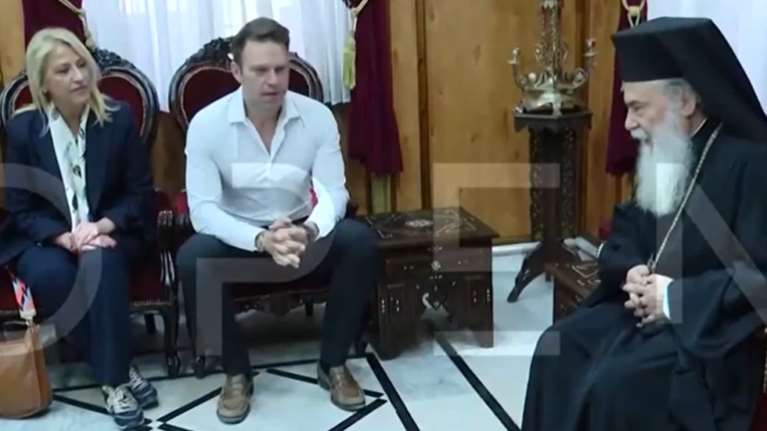 Στο Πατριαρχείο Ιεροσολύμων ο Κασσελάκης: &quot;Δεν αρμόζει στην ανθρωπότητα η κατάσταση στη Γάζα&quot;