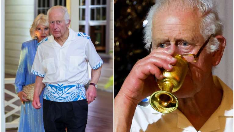 Ο βασιλιάς Κάρολος όπως δεν τον έχουμε ξαναδεί: Με ζωνάρι, εμπριμέ πουκάμισο και πολύ πρησμένα χέρια