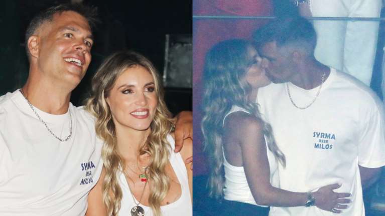 Αθηνά Οικονομάκου - Μπρούνο Τσερέλα: Στα μπουζούκια το φουλ ερωτευμένο ζευγάρι - Τα φιλιά και το ασορτί ντύσιμο [εικόνες]