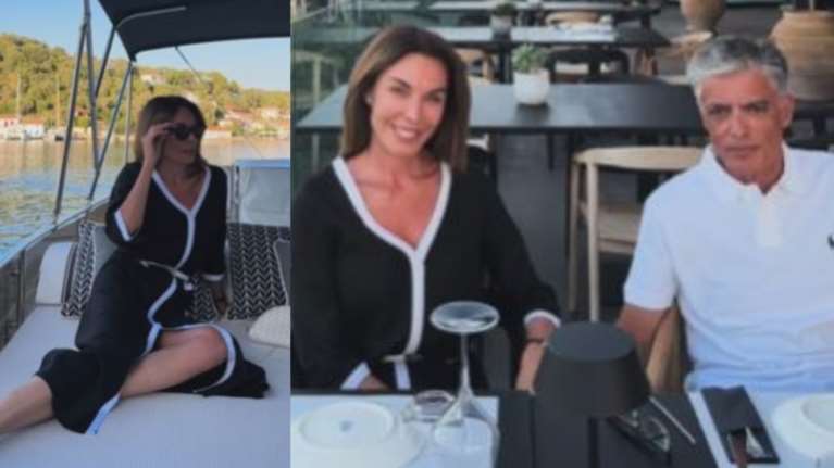 Τατιάνα Στεφανίδου - Νίκος Ευαγγελάτος: Χαλαρές στιγμές στο αγαπημένο τους νησί [βίντεο]