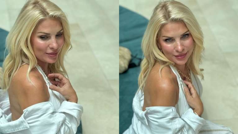 Ελένη Μενεγάκη: Οι φωτογραφίες με natural μακιγιάζ ανήμερα της γιορτής της - "Χρόνια μας πολλά"