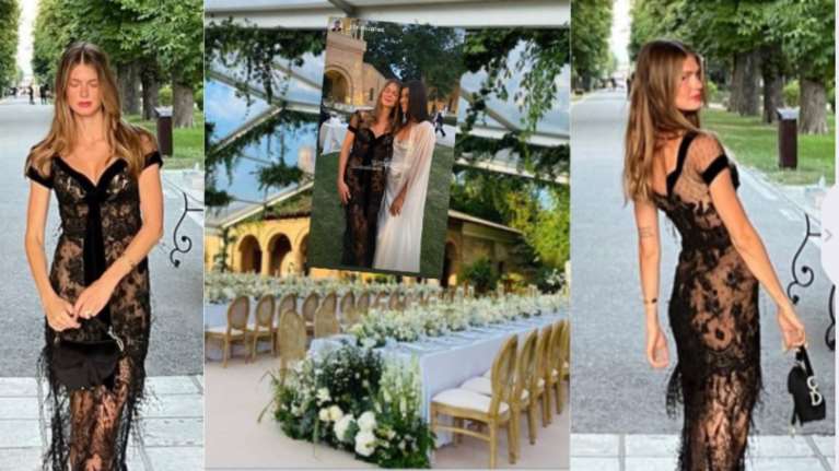 Αμαλία Κωστοπούλου: Supermodel με διάφανο φόρεμα σε χλιδάτο πάρτι αρραβώνων στο Βουκουρέστι