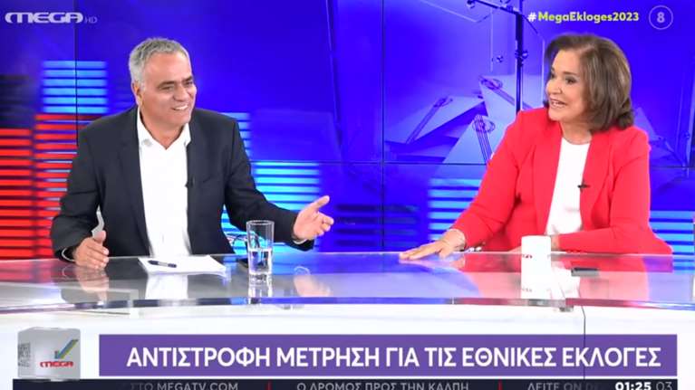 Ένα κουτί... σσσοκολατάκια - Το on air στοίχημα Μπακογιάννη και Σκουρλέτη για τον νικητή των εκλογών [βίντεο]