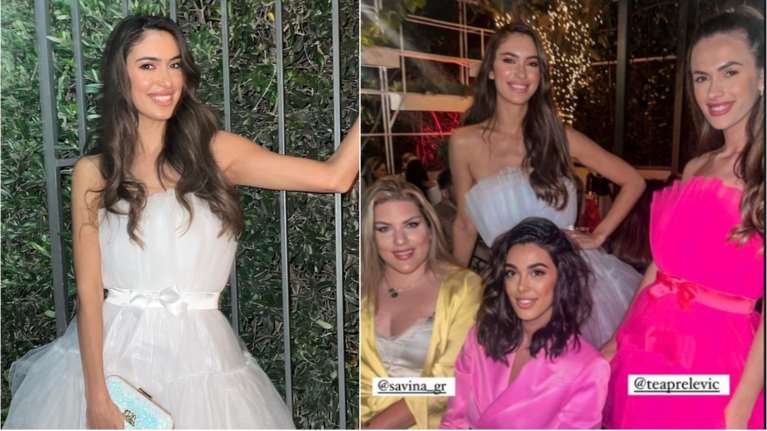 After wedding party μόνο για κορίτσια: Η νεόνυμφη Άννα Πρέλεβιτς με σούπερ μίνι τούλινο φόρεμα και η &quot;δίδυμη&quot; αδελφή της