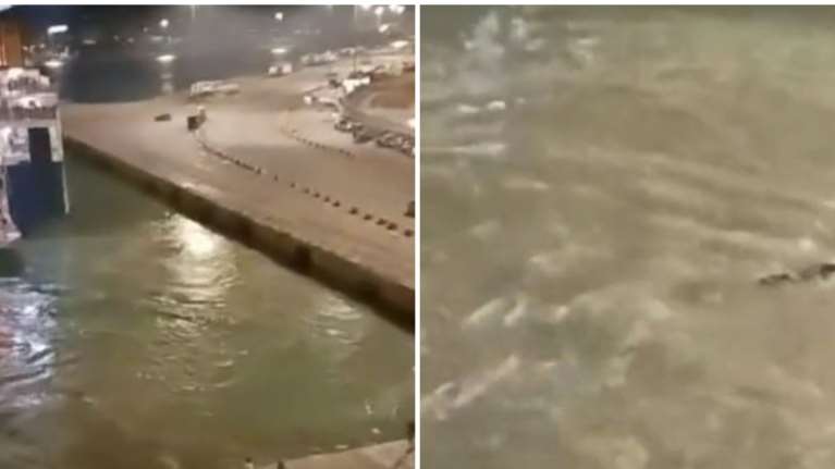 Blue Horizon: Νέο ανατριχιαστικό βίντεο δείχνει τον 36χρονο στη θάλασσα και το πλοίο να φεύγει από το λιμάνι [βίντεο]