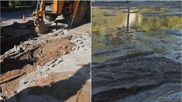 Βουλιαγμένη: Καθίζηση στο οδόστρωμα από θραύση αγωγού της ΕΥΔΑΠ - Προβλήματα στην κυκλοφορία [βίντεο]