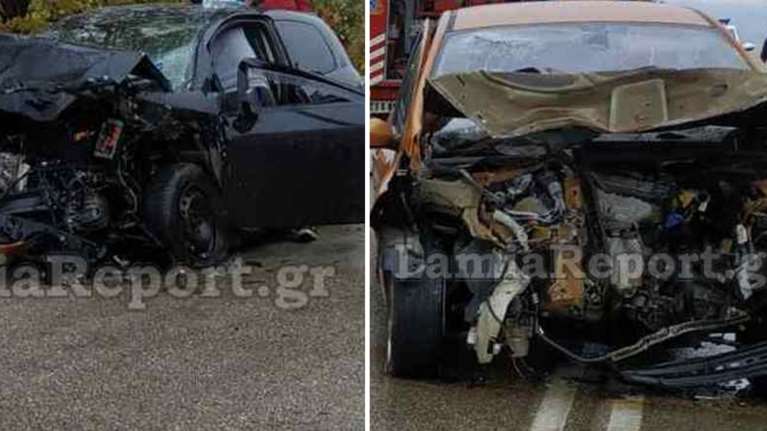 Φθιώτιδα: Μετωπική σύγκρουση με δυο τραυματίες - Εγκλωβίστηκε στα συντρίμμια ο ένας οδηγός [εικόνες]