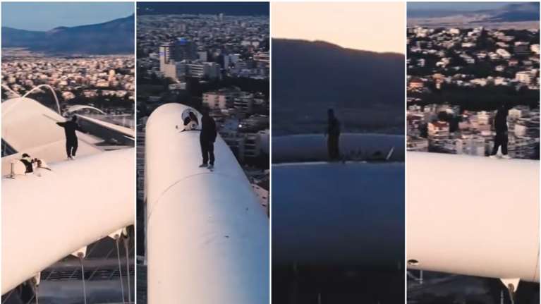 ΟΑΚΑ: Ανέβηκαν χωρίς εξοπλισμό και κοιμήθηκαν στο στέγαστρο Καλατράβα – Ποιοι είναι οι νεαροί που δηλώνουν αστικοί εξερευνητές