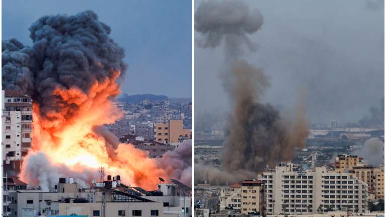 Πόλεμος στο Ισραήλ: Η στιγμή που ισραηλινά αεροσκάφη χτυπούν 11ώροφο κτίριο [βίντεο]