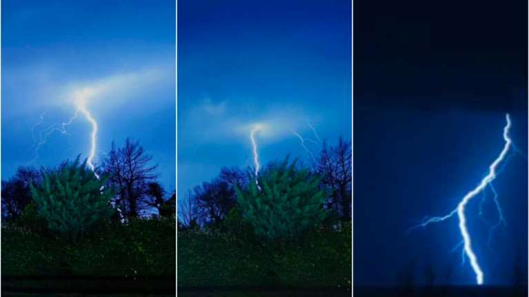 Κακοκαιρία Elias: Καταιγίδα με κεραυνούς στην Αγία Άννα Εύβοιας - Εντυπωσιακές εικόνες