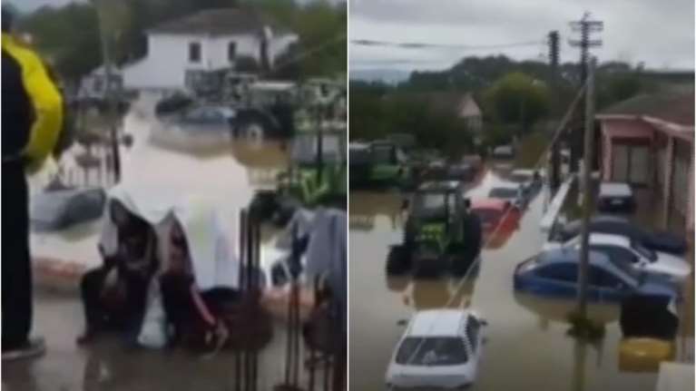 Κακοκαιρία Daniel: Παιδιά περιμένουν βρεγμένα σε ταράτσα για να σωθούν [βίντεο]