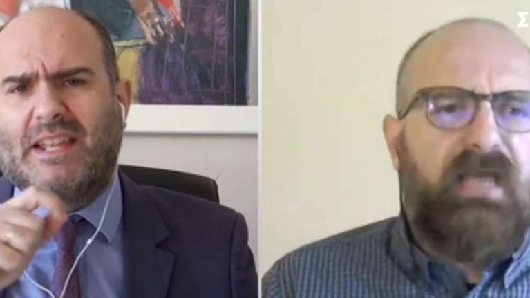 Χαμός στον αέρα του ΣΚΑΪ με Μαρκόπουλο και διευθυντή της Αυγής: &quot;Είσαι περιφερόμενο fake news&quot; - &quot;Είσαι αστείος, ντροπή&quot;