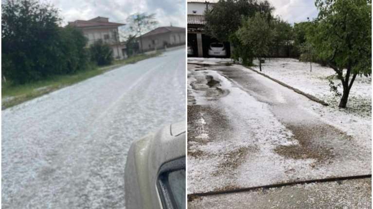 Ροδόπη: Έντονη χαλαζόπτωση το μεσημέρι της Μεγάλης Παρασκευής [εικόνες]