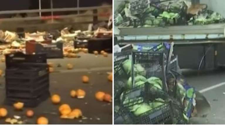 Λάχανα στην εθνική οδό: Ο οδηγός της νταλίκας είχε ντελαπάρει και στον Κηφισό με πορτοκάλια πριν δύο χρόνια [βίντεο]