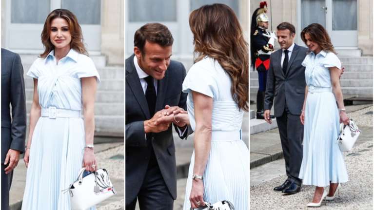 To γαλάζιο ντραπέ shirt dress της βασίλισσας Ράνια- Η μεταποίηση που έκανε για να είναι καθώς πρέπει