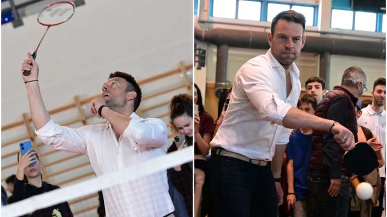 Ο Στέφανος Κασσελάκης έπαιξε πινγκ πονγκ και μπάντμιντον στο πανελλήνιο σχολικό πρωτάθλημα τένις [εικόνες]