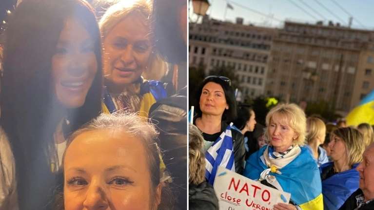 Ρουσλάνα: Επικεφαλής διαδήλωσης Ουκρανών στην πλατεία Συντάγματος η τραγουδίστρια [εικόνες - βίντεο]