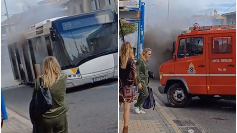 Ραφήνα: Λεωφορείο πήρε ξαφνικά φωτιά στη λεωφόρο Μαραθώνος [εικόνες &amp; βίντεο]