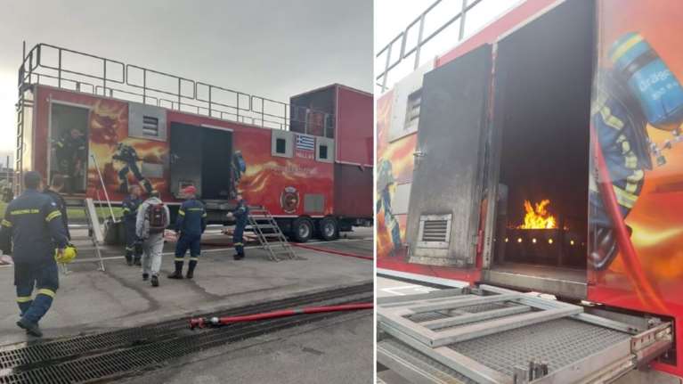 &quot;Fire dragon&quot;: Τι συμβαίνει οταν ένα σπίτι πιάνει φωτιά: Άσκηση ετοιμότητας με τον εξομοιωτή [εικόνες - βίντεο]