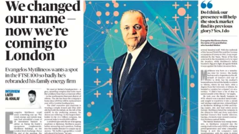 Παρουσίαση της Metlen στους Sunday Times