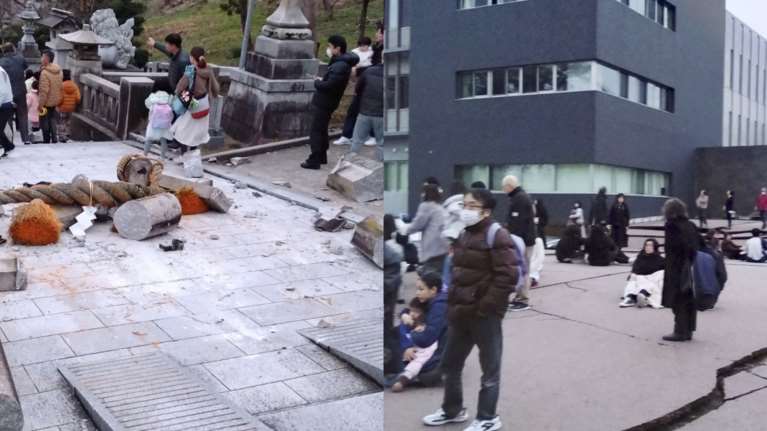 Ιαπωνία: Έπεσαν κτίρια, άνοιξαν δρόμοι από τον ισχυρό σεισμό - Αναμένονται κύματα τσουνάμι έως και 5 μέτρων [Εικόνες - Βίντεο]