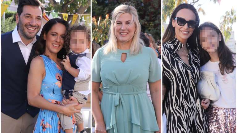 Βάφτιση γιου Παναγιώτη Χατζηδάκη: Η Μαγγίρα με τη στιλάτη κόρη της, η Θρασκιά και τα βολάν