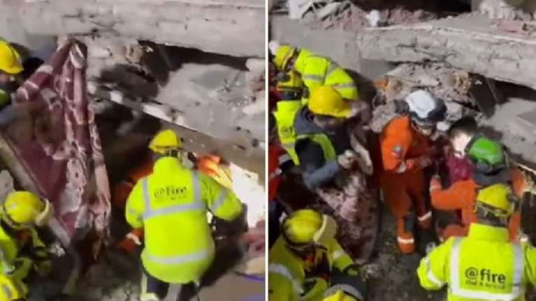 Σεισμός στην Τουρκία: Η στιγμή που διασώστες βγάζουν μητέρα και 5χρονο γιο έπειτα από 68 ώρες στα συντρίμμια [βίντεο]