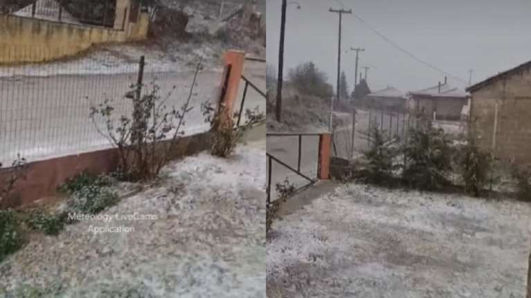 Θεσσαλονίκη: Έπεσαν τα πρώτα χιόνια στα ορεινά - Με αντιολισθητικές αλυσίδες σε Λαχανά, Βερτίσκο και Σοχό