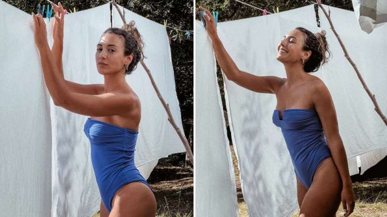 Ευγενία Σαμαρά: Η Στέλλα του &quot;Σασμού&quot; μαγεύει απλώνοντας μπουγάδα μόνο με... το μαγιό [εικόνες]