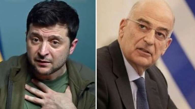 Ευγνώμων στον Δένδια ο Ζελένσκι: &quot;Ο πρώτος Ευρωπαίος που υποστήριξε την ανθρωπιστική βοήθεια στη Μαριούπολη&quot;