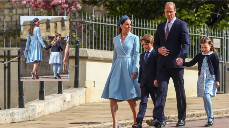 Royals σε baby blue: Η γαλάζια οπτασία Κέιτ και η συντονισμένη εμφάνιση με τη Σάρλοτ