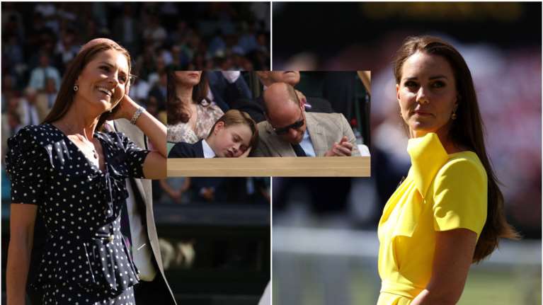 Λάμψη, αριστοκρατία και... ύπνος: Τα stylish looks της Κέιτ Μίντλετον, οι mary janes γόβες και ο κοιμισμένος Τζορτζ