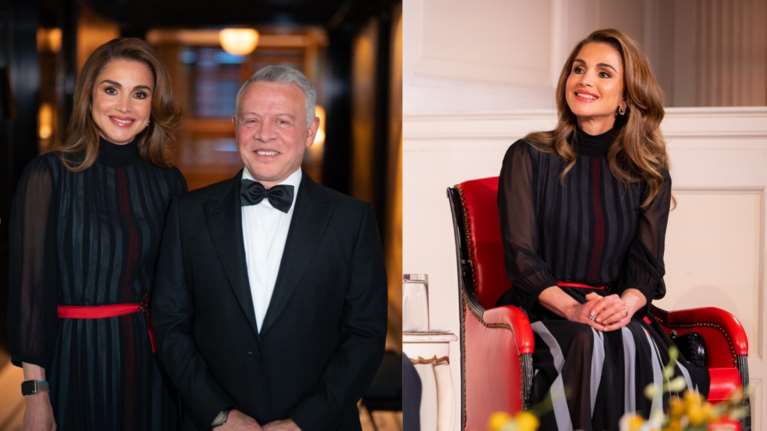 Η βασίλισσα Ράνια στη Νέα Υόρκη με διαδραστικό φόρεμα που άλλαζε με κάθε της κίνηση