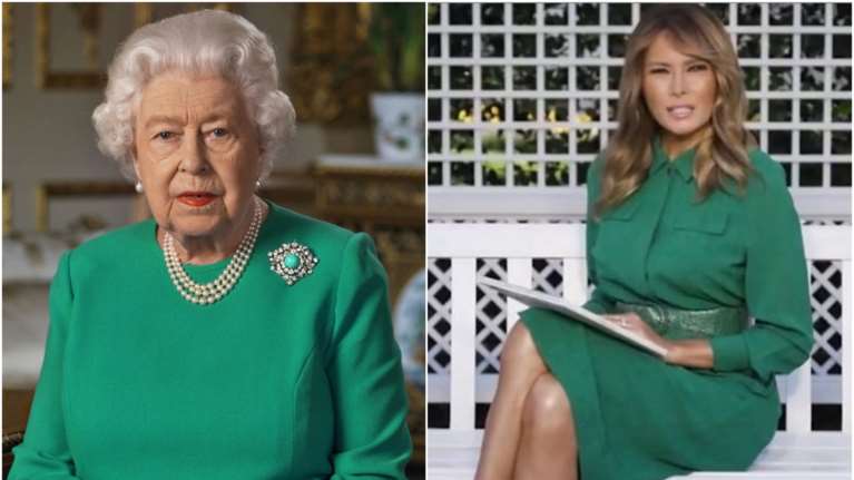 Στιλιστικό φάουλ για τη Μελάνια: Αντέγραψε την εμφάνιση της βασίλισσας Ελισάβετ μέσα σε λίγες μέρες  [Εικόνες]