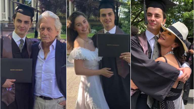 Κάθριν Ζέτα Τζόουνς - Μάικλ Ντάγκλας: Περήφανοι γονείς στην αποφοίτηση του γιου τους