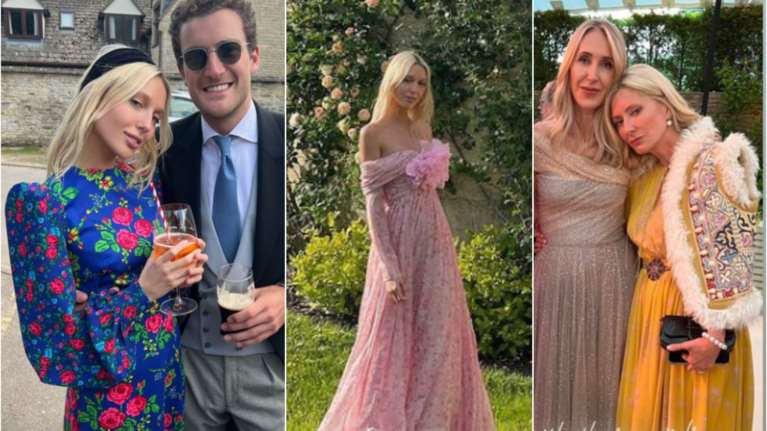 Χλιδάτος γάμος στη βρετανική εξοχή: Το έθνικ look της Μαρί Σαντάλ και τα φλοράλ της Μαρίας Ολυμπίας