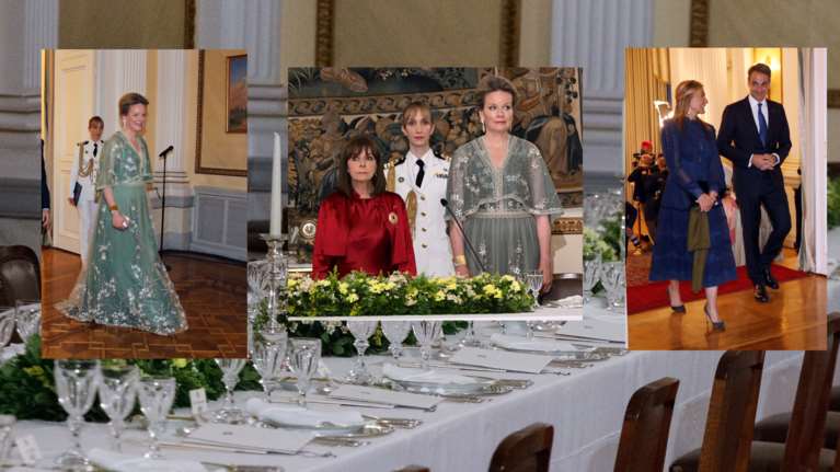 Δεξίωση στο Προεδρικό για τους royals του Βελγίου: Οι λαμπερές εμφανίσεις και το art de la table