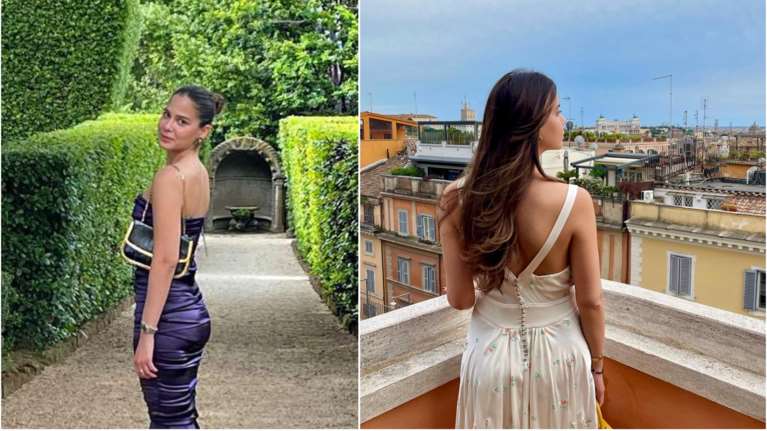 Αλεξάνδρα Κωστοπούλου: Καλεσμένη σε γάμο σε βίλα στην Ιταλία - Το γοργονέ φόρεμα και το μπαλκόνι με θέα τη Ρώμη