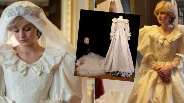 Έμα Κόριν - The Crown: Η πρόβα νυφικού και το making of της τεράστιας ουράς