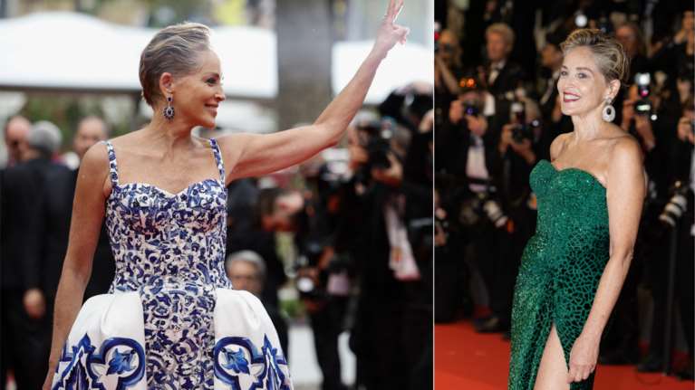 Για πάντα νέα: Η Σάρον Στόουν έκλεψε την παράσταση στις Κάννες με δύο επικές εμφανίσεις στο κόκκινο χαλί