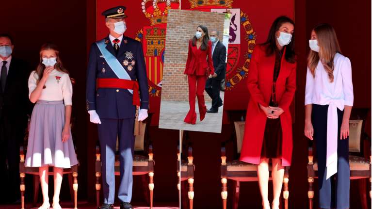 Βασιλικές εμφανίσεις: Η βασίλισσα Λετίσια στα κόκκινα μαζί με τις πριγκίπισσές της